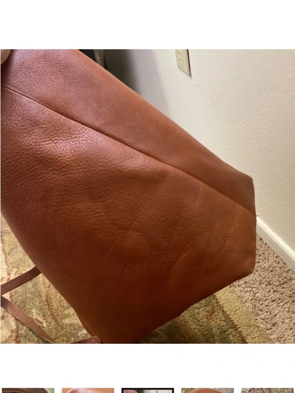 MADEWELL Large Genuine Leather Tote Bag.